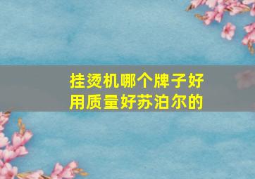 挂烫机哪个牌子好用质量好苏泊尔的