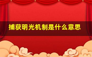 捕获明光机制是什么意思