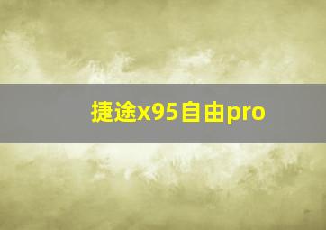 捷途x95自由pro