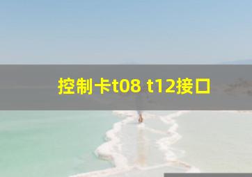 控制卡t08 t12接口