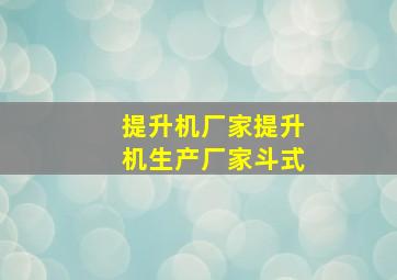 提升机厂家提升机生产厂家斗式