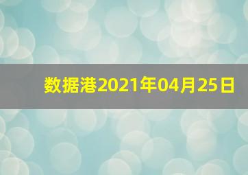 数据港2021年04月25日