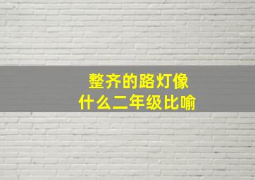 整齐的路灯像什么二年级比喻