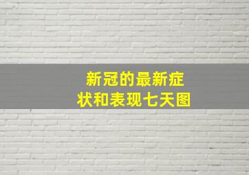 新冠的最新症状和表现七天图