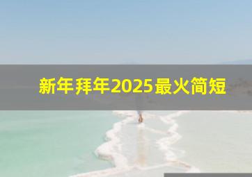 新年拜年2025最火简短