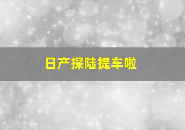 日产探陆提车啦