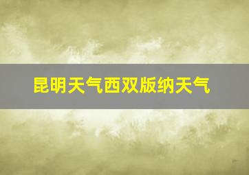 昆明天气西双版纳天气