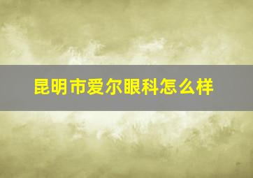 昆明市爱尔眼科怎么样