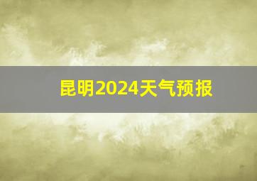 昆明2024天气预报