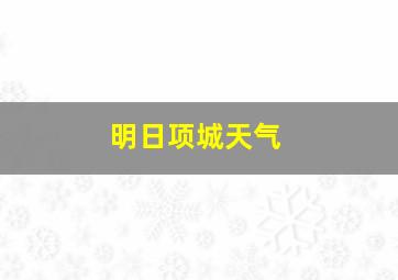 明日项城天气