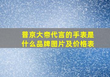 普京大帝代言的手表是什么品牌图片及价格表