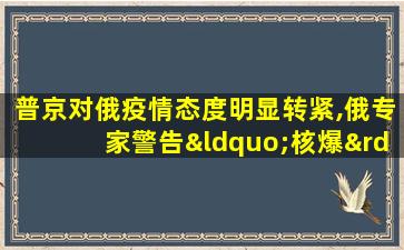 普京对俄疫情态度明显转紧,俄专家警告“核爆”风险