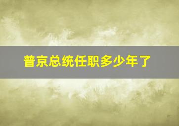 普京总统任职多少年了