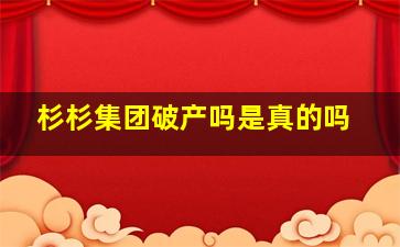 杉杉集团破产吗是真的吗