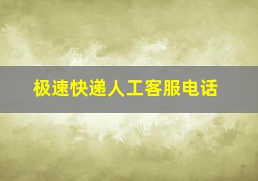 极速快递人工客服电话