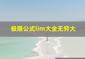 极限公式lim大全无穷大