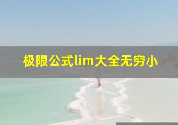 极限公式lim大全无穷小