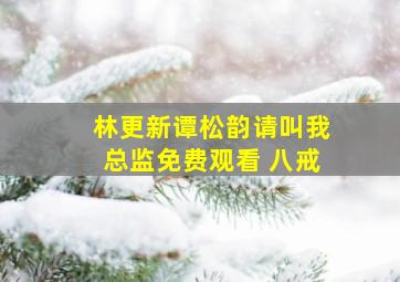 林更新谭松韵请叫我总监免费观看 八戒