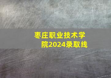 枣庄职业技术学院2024录取线