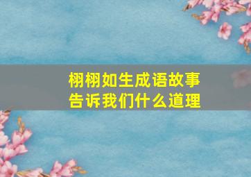 栩栩如生成语故事告诉我们什么道理