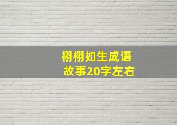 栩栩如生成语故事20字左右