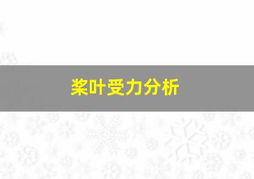 桨叶受力分析