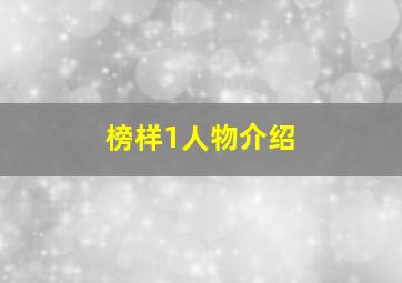 榜样1人物介绍