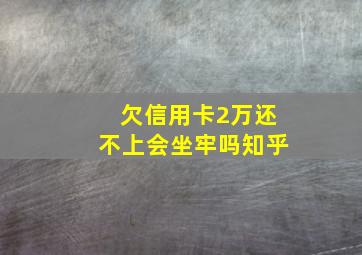 欠信用卡2万还不上会坐牢吗知乎