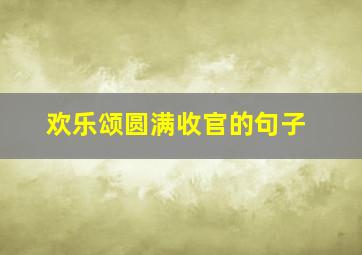 欢乐颂圆满收官的句子