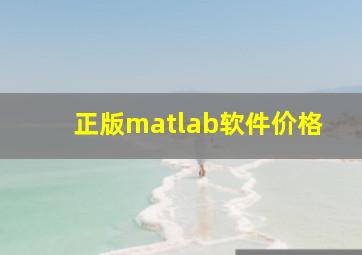 正版matlab软件价格