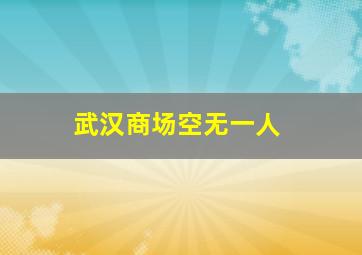 武汉商场空无一人