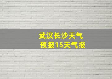 武汉长沙天气预报15天气报