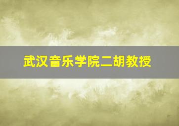 武汉音乐学院二胡教授