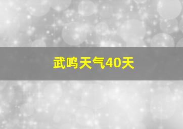 武鸣天气40天