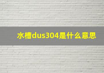 水槽dus304是什么意思