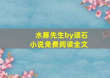 水豚先生by顽石小说免费阅读全文