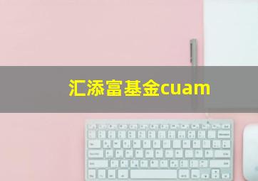 汇添富基金cuam