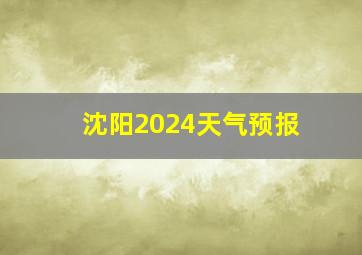 沈阳2024天气预报