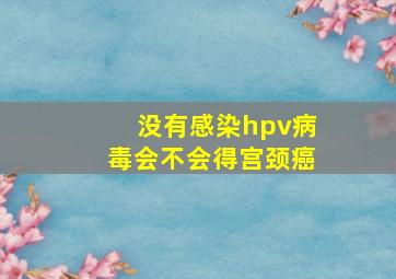 没有感染hpv病毒会不会得宫颈癌