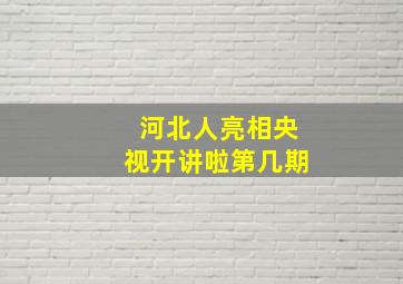 河北人亮相央视开讲啦第几期