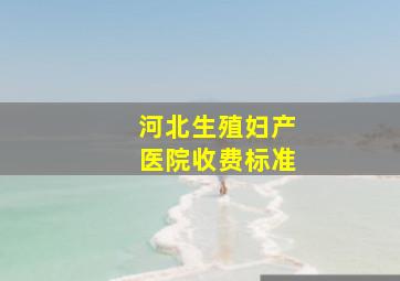 河北生殖妇产医院收费标准