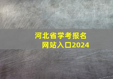 河北省学考报名网站入口2024