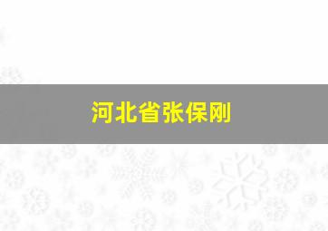 河北省张保刚