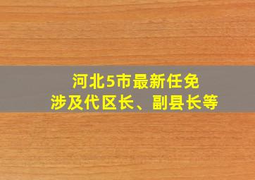 河北5市最新任免 涉及代区长、副县长等