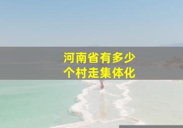 河南省有多少个村走集体化