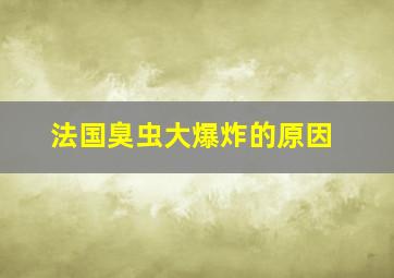 法国臭虫大爆炸的原因