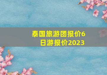 泰国旅游团报价6日游报价2023