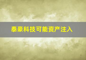 泰豪科技可能资产注入