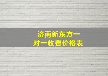 济南新东方一对一收费价格表