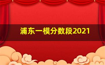 浦东一模分数段2021